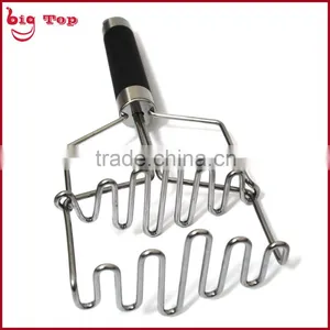 BT0211 Double Layer TPR Handle Potato Press With Wire Head Stainless Steel Handle Potato Ricer Whith Hook Fruit Press thumbnail-3