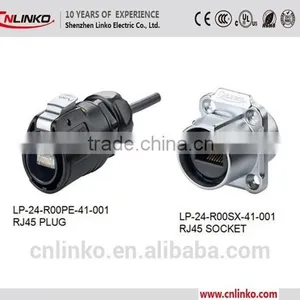 With Snap-fastener Dust-proof IP67 RJ45 Connector With Dust Cap thumbnail-1