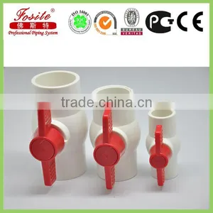 White Pvc Ball Valve Dn20 With Female Thread thumbnail-3