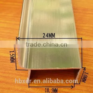 u Channel Aluminium Profile With Champagne Anodizing thumbnail-1