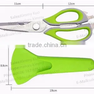 High Quality Safety Kitchen Scissor Stainless Steel Cutting Scissor TPR Scissor thumbnail-3
