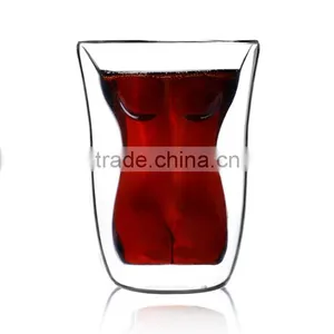 Double Woman Shape Beer Glass, Glass Water Cup Drinkware Beer Wine Glass Cup Vodka S thumbnail-2