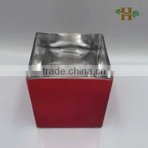 Chinese Factory Wholesale Price Red Small Square Vases thumbnail-1