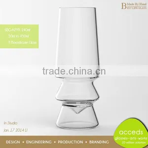 Creative Transparant Borosilicate Double Deck Milk Cup thumbnail-4