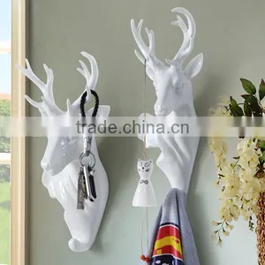 Hand Carved Clothes Hook Resin Deer Bag Holder Hook thumbnail-1