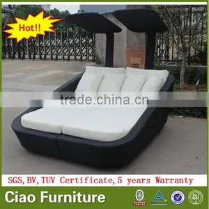 2016 New Design Hetel Poolside Day Bed Outdoor Rattan Sun Bed thumbnail-1