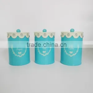 Lace Lid With Tea Coffee Sugar Set Biscuit Bread Bin Cake Canister Storage Jar Pot thumbnail-2