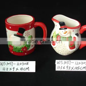 Low Price Ceramic Snowman Pattern Mug thumbnail-1