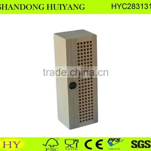 Custom Decorated Single Bottle Wine Wooden Gift Box Wholesale thumbnail-1
