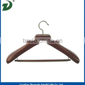 Dark Brown Wide Shoulder Wooden Coat Hanger thumbnail-3