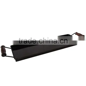 Metal Display Food Trays for Bar Black Coffee Color Coating Tray Table Serving Trays for Hotel Restaurant Home thumbnail-2