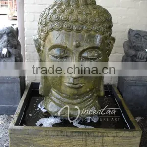 Fengshui Decoration Waterfall Natural Stone Buddha Face Fountain thumbnail-2