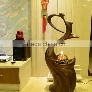 Indoor Resin Water Fountain Sculptures Modern Abstract thumbnail-1