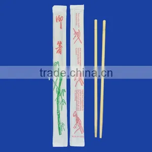 Japanese Disposable Natural Twin Tensoge Round Bamboo Chopsticks With Paper Slceve Wrapped With PE With LOGO Food thumbnail-1