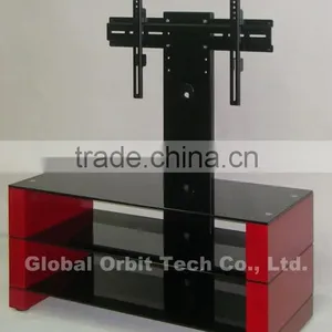 Metal Modern Led Glass Wooden tv Stand thumbnail-2
