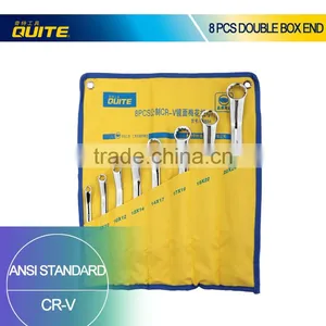 8pcs Mirror Surface Double Offset Ring Wrench Set,8pcs Anti-rust Spaner Wrench Ring Set ,8 Pcs Double Ring Wrench Set thumbnail-1