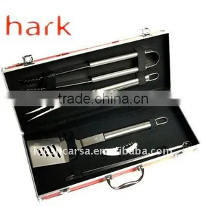 Hark 8 Piece Stainless Steel BBQ Set With Red Aluminium Carry Case thumbnail-1