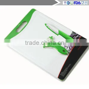 Large Plastic Cutting Board (green) Drop Tank Includes Free Ceramic Peeler and 3 "ceramic Paring Knife thumbnail-4