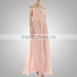 Latest Design Fashionable Preppy Style Evening Dress Long Sleeve Women For Youth thumbnail-1
