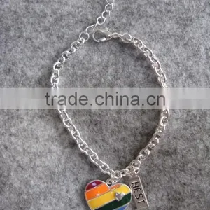 Smile Face Charms Suede Leather Bracelet Custom Logo Charm Leather Bracelet thumbnail-5