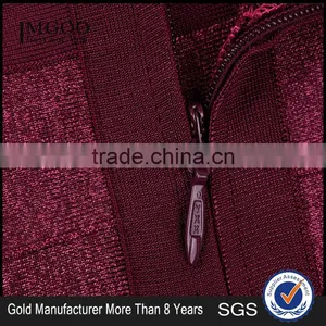 MGOO Wholesale Beautiful Women Dress Custom OEM/ODM Deep V Neck Bandage Dress Sexy Party Red Color Dress H701 thumbnail-5