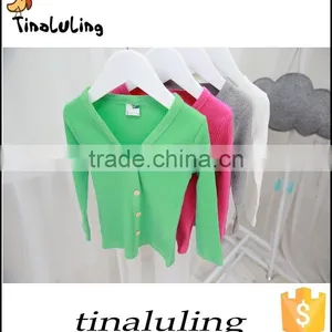 2015 New Style Candy Color Plain Kids Cardigans thumbnail-4