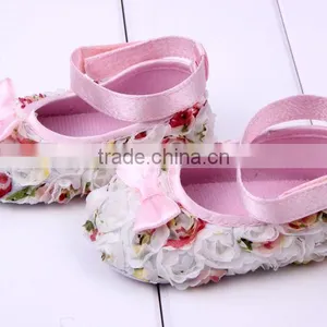 2014 New Baby Product Girls Lace Flower Cotton Infant Baby Shoe Newborn Lace Baby Shoes for Girls thumbnail-6