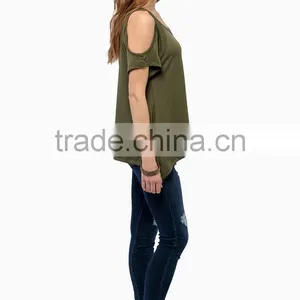 2016 Summer Women Strapless V-neck T-shirt Sexy Girls Tops thumbnail-6