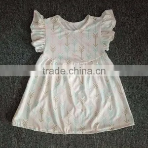 Arrow Cotton Printed Unique Baby Girl Party Dress Children Clothing 2017 Princess Formal Dress BY-D127 thumbnail-1