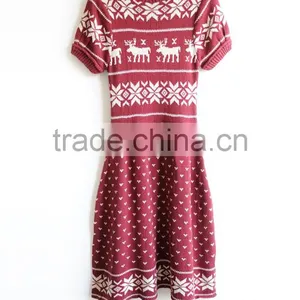 Women Tacky Ugly Christmas Sweater Dress for Party thumbnail-3
