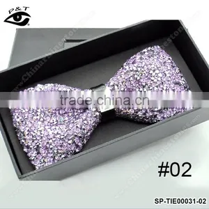 Bling Rhinestone Bow Tie Gift Case Packing Handmade Crystal Bowtie thumbnail-3