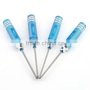 4PCS Hex Screw Driver Tool Kit For RC Helicopter Plane Transmitter Car Blue Brand New thumbnail-3