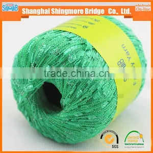 China Fancy Yarn Supplier Cheap Sales High Quality Nylon Polyester Blended Necklace Yarn With Lurex for Hand Knitting thumbnail-2