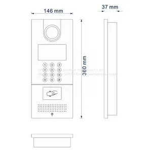 MS302C+MS100C 10 Inch IP Based Video Doorphone System Apartment Building Intercom System thumbnail-4