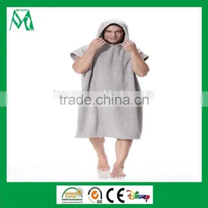 Cheap Price Terry Cotton Adult Hooded Poncho Beach Towel thumbnail-1