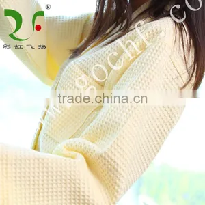 100% Cotton Sexy Light Color Women Breathable Waffle Bathrobe thumbnail-4