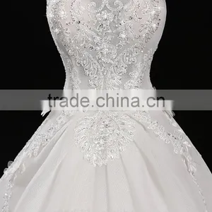 Strapless Lace Mermaid Color Wedding Dress Bridal for Bride Sleeveless Sexy Bridal Dress F13201 thumbnail-2