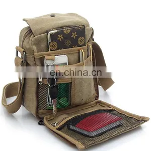 Vintage Canvas School Military Shoulder Bag Messenger Bag Men thumbnail-1