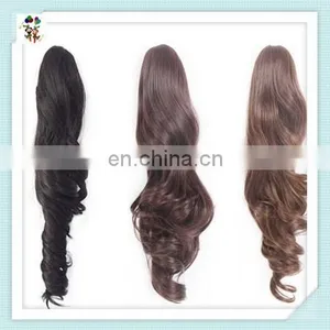 Natural Colors Long Curly Drawstring Synthetic Ponytail Hair Extensions HPC-0163 thumbnail-1
