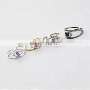 925 Sterling Silver Ring Adjustable Silver Ring Eye Ring thumbnail-2