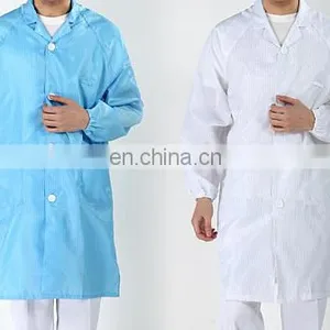 Esd Non-woven Antistatic Lab Coats for Polyester Disposable Cleanroom Anti-static Coverall Antistatic Garment thumbnail-2