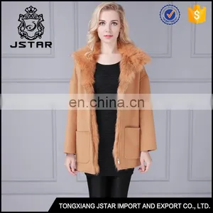 Hotsales Woman Sheepskin Coat Elegant Factory Outlet Cashmere Overcoat thumbnail-4