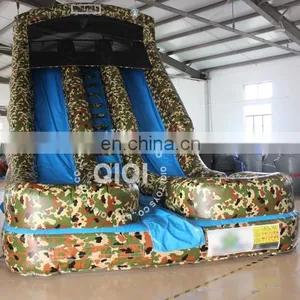 Camouflage Design Inflatable Slide for Adult Outdoor Amusement Game thumbnail-1