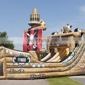 Pirateship Inflatable Water Slide Clearance Giant Inflatable Slide for Sale thumbnail-1