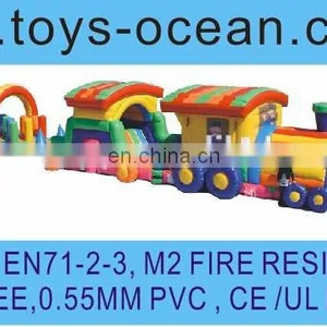 Inflatable Long Train Bounce Game /magnetic Train Game/inflatable Train Amusement Equipment thumbnail-1