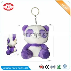 Purple Panda Plush Soft Stuffed Kids Gift Keychain Cheap Fancy CE Toy thumbnail-1