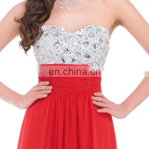 2015 Grace Karin Stocks Sleeveless Beads Sexy Backless Chiffon Prom Dress Pink CL3424-2# thumbnail-5