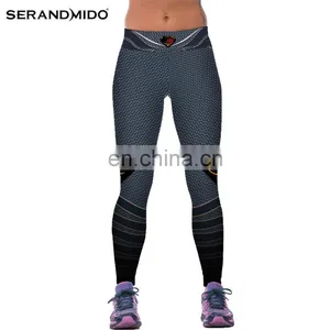 Women Dylan Superman's Symbol Printing Digital Printing Sexy Tight Breathable Sports Trousers thumbnail-1