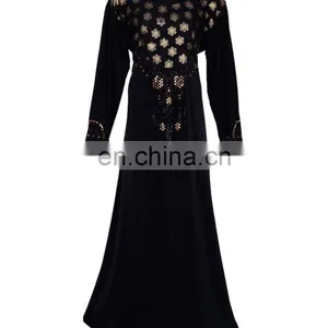 2017 Casual Wear Floral Printed Burkha / Latest Islamic Wear Abaya Burqa For Muslim Wear (dubai Abaya 2017) thumbnail-1