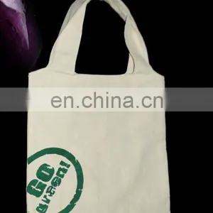 Go Green Cotton Self Handle Bag, Cotton Bag With Print, Cotton Shopping Bag With Print thumbnail-1